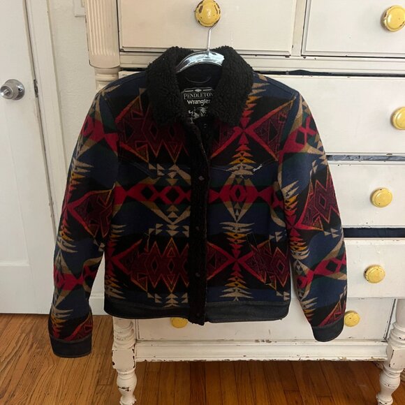Pendleton X Wrangler Wool and Denim Jacket Size Medium - Picture 11 of 16